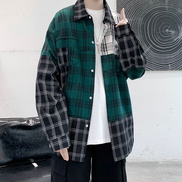 patchwork 2021 oversize new men's privathinker blouse plaid harajuku men casual long sleeve shirt streetw, White;black
patchwork 2021 oversize new men's privathinker blouse plaid harajuku men casual long sleeve shirt streetw, White;black