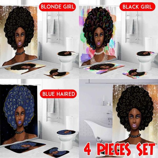 africa girl printing shower curtain set waterproof polyester showeing bath toilet cover mat non-slip rug home bathroom decor curtains
africa girl printing shower curtain set waterproof polyester showeing bath toilet cover mat non-slip rug home bathroom decor curtains