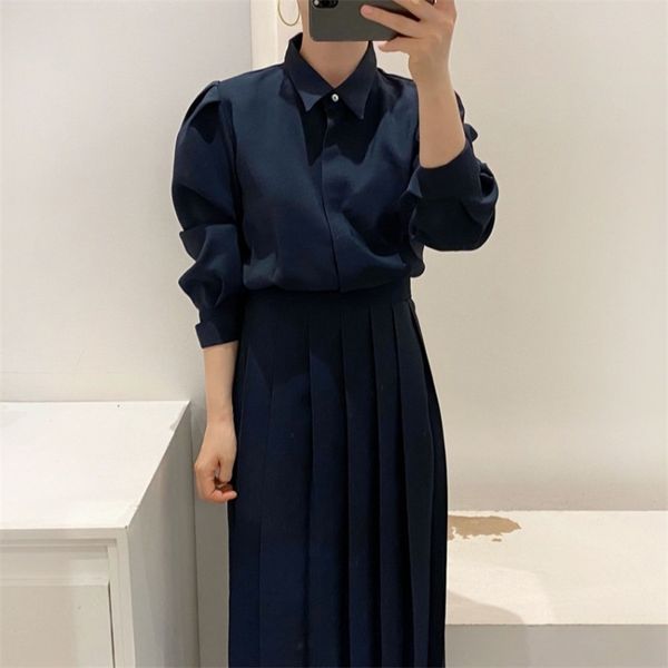 autumn and winter dress women temperament lapel long sleeves slimming pleated gx1265 210507, Black;gray
autumn and winter dress women temperament lapel long sleeves slimming pleated gx1265 210507, Black;gray