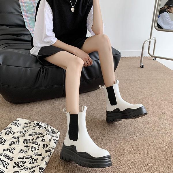 boots autumn thin women's 2021 slip-on platform short tube fashion ankle chimney rubber for women shoes, Black
boots autumn thin women's 2021 slip-on platform short tube fashion ankle chimney rubber for women shoes, Black