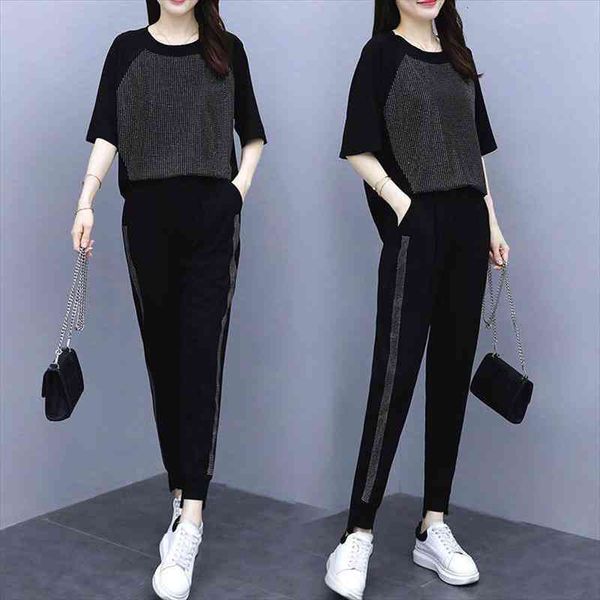 beadings tracksuit women two piece set summer clothes short sleeve t-shirt and pants leisure suits womens sets casual outfits, White
beadings tracksuit women two piece set summer clothes short sleeve t-shirt and pants leisure suits womens sets casual outfits, White