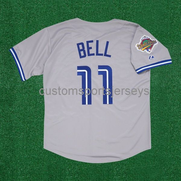 men women youth embroidery derek bell 1992 world series road grey jersey all sizes, Black
men women youth embroidery derek bell 1992 world series road grey jersey all sizes, Black