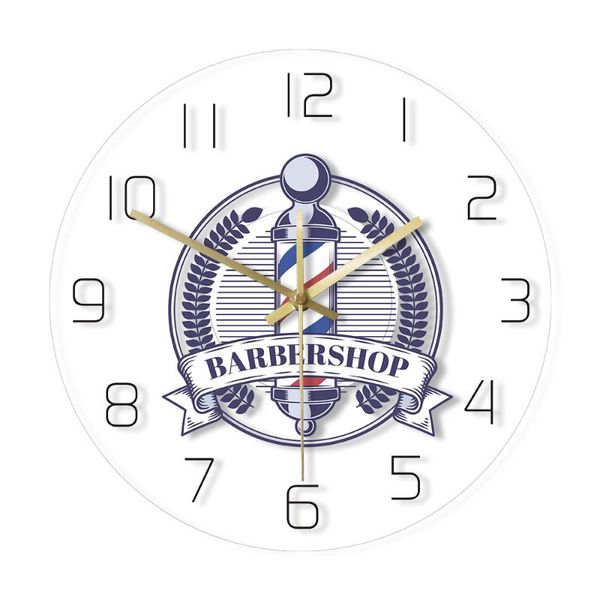 wall clocks barbershop retro badge print clock barber shop logo modern acrylic male hair salon pole sign
wall clocks barbershop retro badge print clock barber shop logo modern acrylic male hair salon pole sign
