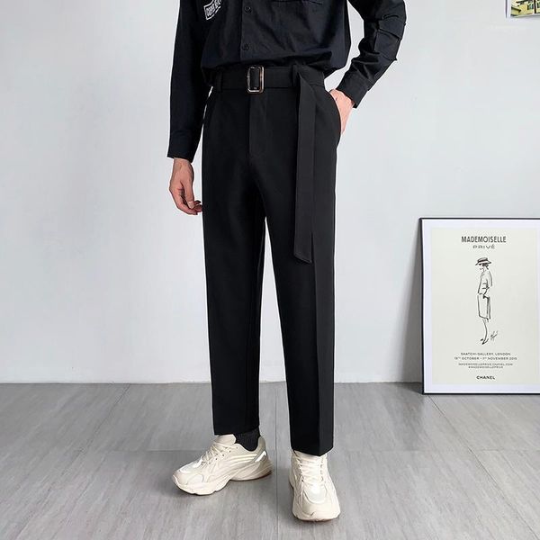 men's suit pants mens solid straight loose casual nine point business office clothing trendy, Black
men's suit pants mens solid straight loose casual nine point business office clothing trendy, Black