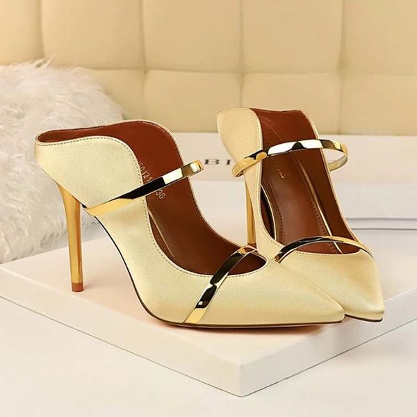 covered toe thin high heel hollow shallow mouth slippers ladies and sandals women shoes, Black
covered toe thin high heel hollow shallow mouth slippers ladies and sandals women shoes, Black