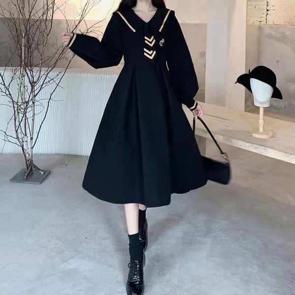 casual dresses female clothing black women's korean style long dress women sleeve autumn vintage maxi, Black;gray
casual dresses female clothing black women's korean style long dress women sleeve autumn vintage maxi, Black;gray