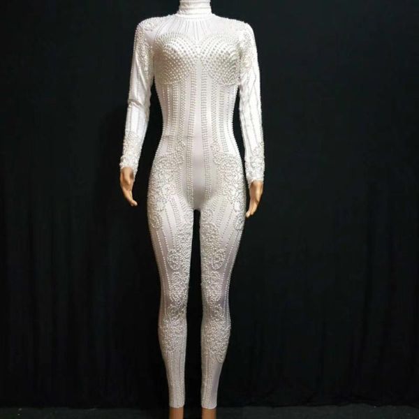 women's jumpsuits & rompers vintage white pearls female birthday party evening stretch skinny bodysuit singer dancer stage costumes, Black;white
women's jumpsuits & rompers vintage white pearls female birthday party evening stretch skinny bodysuit singer dancer stage costumes, Black;white