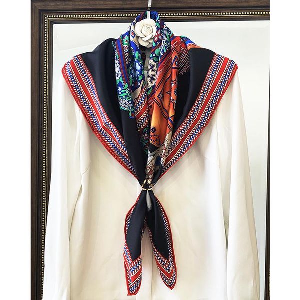 luxury 100% twill silk scarf women fashion sqaure bandana saddle print shawl hijab hand rolled kerchief stole 90*90cm scarves, Blue;gray
luxury 100% twill silk scarf women fashion sqaure bandana saddle print shawl hijab hand rolled kerchief stole 90*90cm scarves, Blue;gray