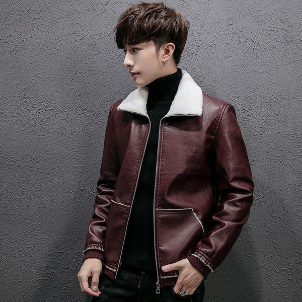 men's fur & faux leather locomotive suit autumn and winter slimming handsome pu coat male jacket, Black
men's fur & faux leather locomotive suit autumn and winter slimming handsome pu coat male jacket, Black