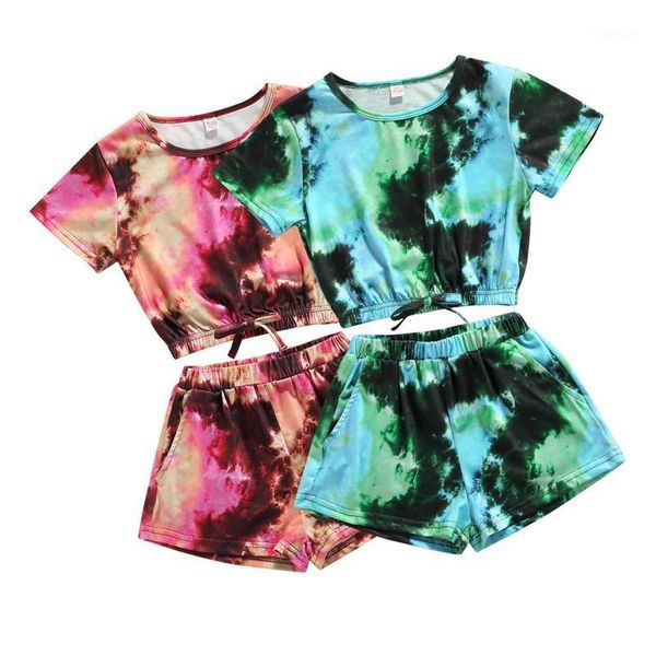 clothing sets 2pcs kids summer outfit set tied-dye o-neck short sleeves t-shirt + elastic waist shorts with pockets for girls 4-9 years1, White
clothing sets 2pcs kids summer outfit set tied-dye o-neck short sleeves t-shirt + elastic waist shorts with pockets for girls 4-9 years1, White