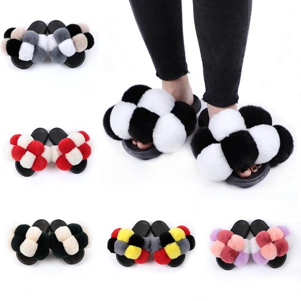 slippers 2021 women fashion cozy light hairball rainbow faux fur slides for fluffy plush furry home flip flop flat shoes, Black
slippers 2021 women fashion cozy light hairball rainbow faux fur slides for fluffy plush furry home flip flop flat shoes, Black