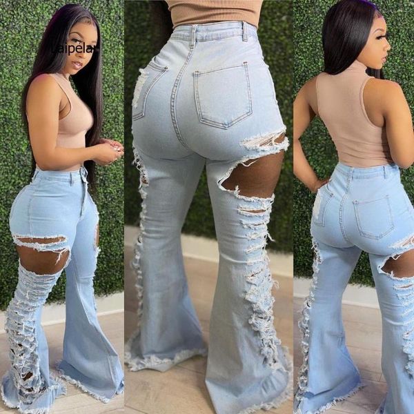 women's jeans women mid waist ripped elastic sheath full length denim flare pants female fashion casual trousers summer 2021, Blue
women's jeans women mid waist ripped elastic sheath full length denim flare pants female fashion casual trousers summer 2021, Blue
