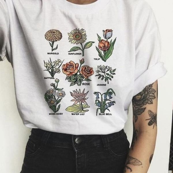 women's t-shirt zsiibo foreign trade 2021 summer short sleeve plant printed chaozhou bottoming shirt, White
women's t-shirt zsiibo foreign trade 2021 summer short sleeve plant printed chaozhou bottoming shirt, White