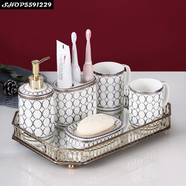 bath accessory set nordic luxury ceramic circle wash household mouthwash cup soap dish lotion bottle five-piece bathroom decoration accessor
bath accessory set nordic luxury ceramic circle wash household mouthwash cup soap dish lotion bottle five-piece bathroom decoration accessor