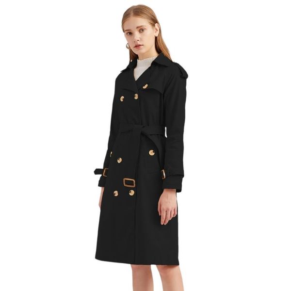 women's trench coats style windbreaker long waist cotton fashion classic coat sleeve lapel, Tan;black
women's trench coats style windbreaker long waist cotton fashion classic coat sleeve lapel, Tan;black