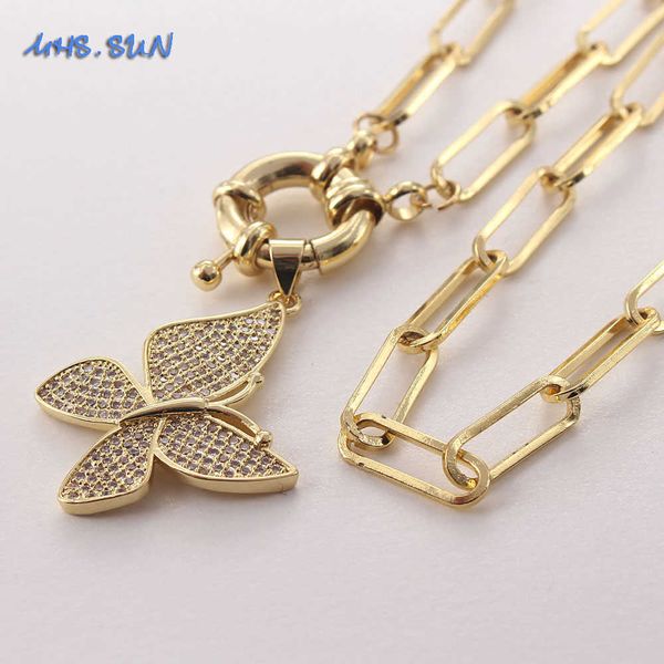 mhs.sun new fashion aaa cubic zircon jewelry chunky chain necklace with butterfly pendant choker for women gift hip hop style x0707, Silver
mhs.sun new fashion aaa cubic zircon jewelry chunky chain necklace with butterfly pendant choker for women gift hip hop style x0707, Silver