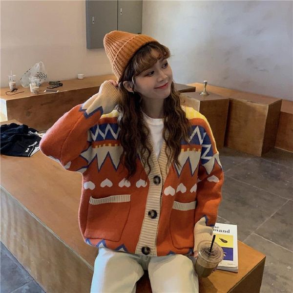 women's jackets autumn korea ins harajuku sweet bf loose long long-sleeved knit sweater women fashion cardigan v-neck casual jacket, Black;brown
women's jackets autumn korea ins harajuku sweet bf loose long long-sleeved knit sweater women fashion cardigan v-neck casual jacket, Black;brown