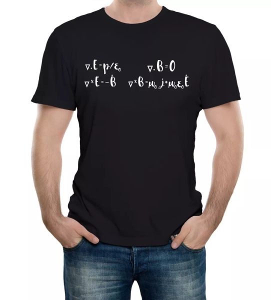 maxwell's equations mens t-shirt scientific funny electricity physics funny, White;black
maxwell's equations mens t-shirt scientific funny electricity physics funny, White;black