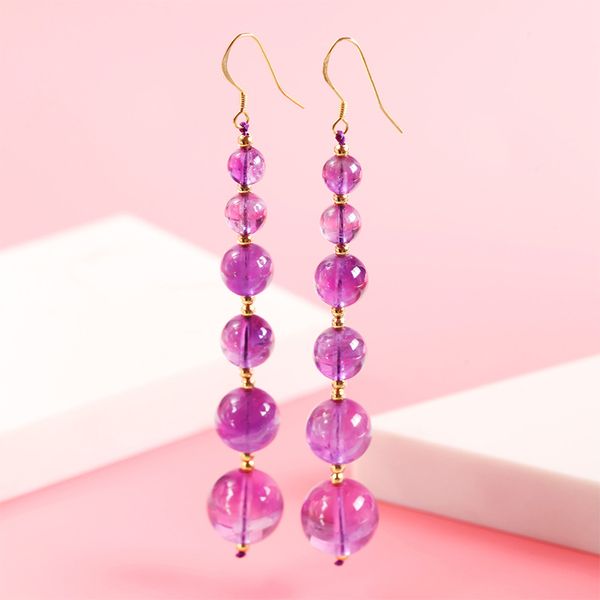 925 silver amethyst earrings temperament korean crystal women's long versatile personality ear pendant jewelry simple anti allergy
925 silver amethyst earrings temperament korean crystal women's long versatile personality ear pendant jewelry simple anti allergy