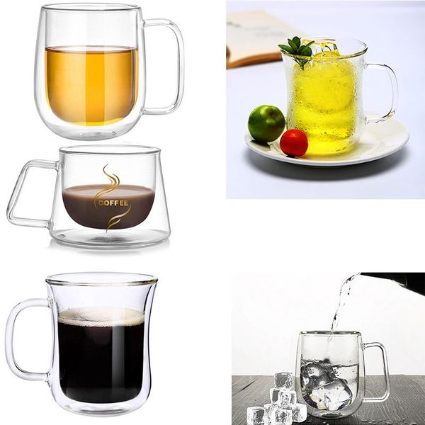 coffee mug double layers wall glass insulated milk cup with handle for cold beverage heat insulation office mugs
coffee mug double layers wall glass insulated milk cup with handle for cold beverage heat insulation office mugs