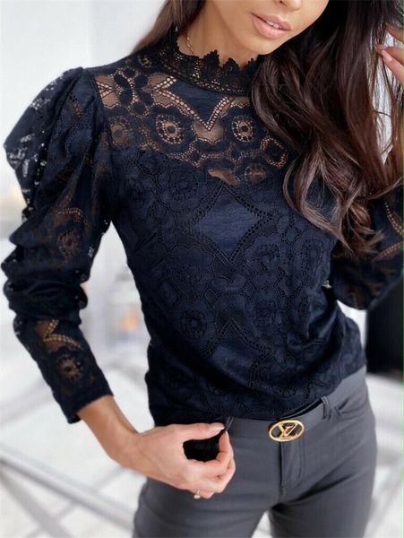 goocheer arrival women hollow lace floral turtleneck blouse ladies chic long sleeve pullover solid shirts women's blouses &, White
goocheer arrival women hollow lace floral turtleneck blouse ladies chic long sleeve pullover solid shirts women's blouses &, White
