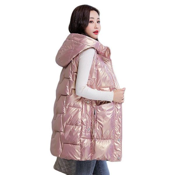 women's down & parkas women autumn winter hooded big pocket glossy sleeveless midi vest coat outwear puffer jacket cotton padded waistc, Black
women's down & parkas women autumn winter hooded big pocket glossy sleeveless midi vest coat outwear puffer jacket cotton padded waistc, Black
