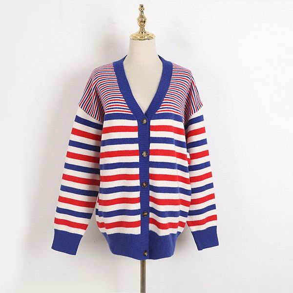 women's knits & tees fashion oversize v-neck midi coat women cardigan clothing 2021 autumn winter casual loose three-color stripes swea, White
women's knits & tees fashion oversize v-neck midi coat women cardigan clothing 2021 autumn winter casual loose three-color stripes swea, White