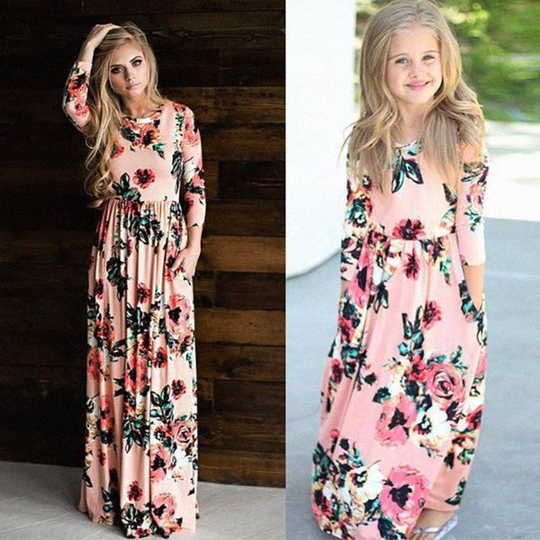family matching outfits mother daughter dresses long dress casual for mom & clothes party girls, Blue
family matching outfits mother daughter dresses long dress casual for mom & clothes party girls, Blue