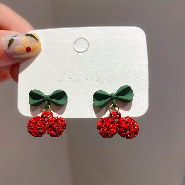 925 silver needle fruit cherry red wrapped earrings french forest temperament earrings simple and small fairy earrings, Golden
925 silver needle fruit cherry red wrapped earrings french forest temperament earrings simple and small fairy earrings, Golden