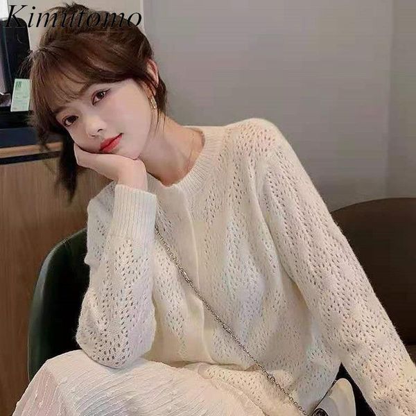 women's knits & tees kimutomo hollow out cardigans ladies 2021 early autumn outwear long sleeve o-neck solid color sweater thin women e, White
women's knits & tees kimutomo hollow out cardigans ladies 2021 early autumn outwear long sleeve o-neck solid color sweater thin women e, White