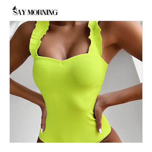 women's swimwear say morning swimsuit solid color side women's one-piece bikini set 2021 beach wear swimming suit bath, White;black
women's swimwear say morning swimsuit solid color side women's one-piece bikini set 2021 beach wear swimming suit bath, White;black