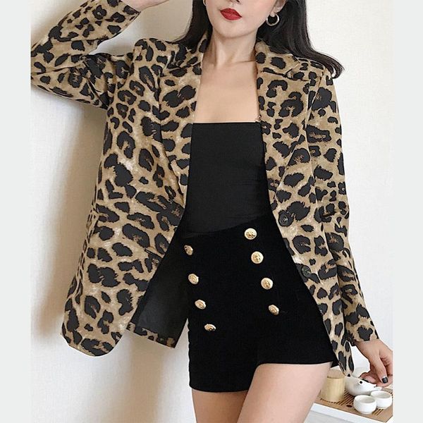 women's suits & blazers fashion single breasted print leopard women blazer notched collar female coat vintage pockets jacket outwear 20, White;black
women's suits & blazers fashion single breasted print leopard women blazer notched collar female coat vintage pockets jacket outwear 20, White;black