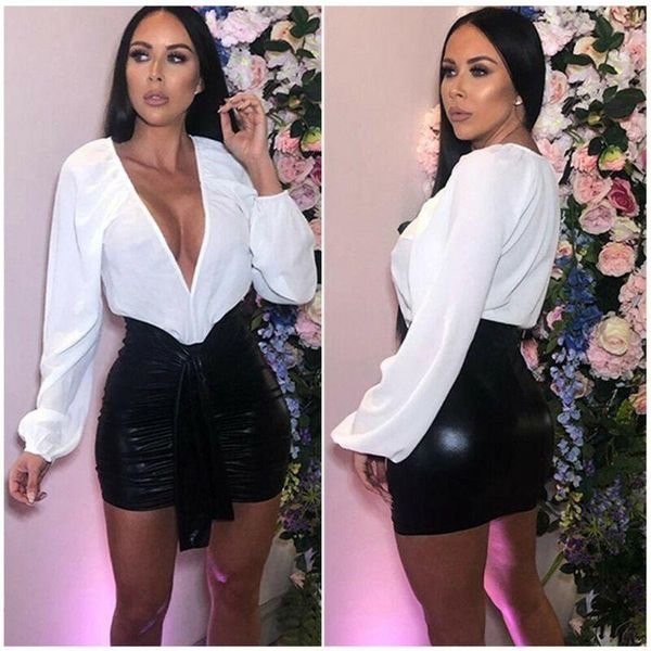 women's jumpsuits & rompers 2021 women lady v-neck clubwear playsuit bodycon party romper casual langarm body bluse, Black;white
women's jumpsuits & rompers 2021 women lady v-neck clubwear playsuit bodycon party romper casual langarm body bluse, Black;white