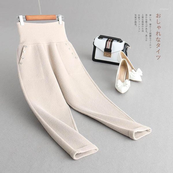 women's pants & capris innasofan trousers women fall-winter knitted imitation mink cashmere high waist euro-american thick warm with po, Black;white 
women's pants & capris innasofan trousers women fall-winter knitted imitation mink cashmere high waist euro-american thick warm with po, Black;white