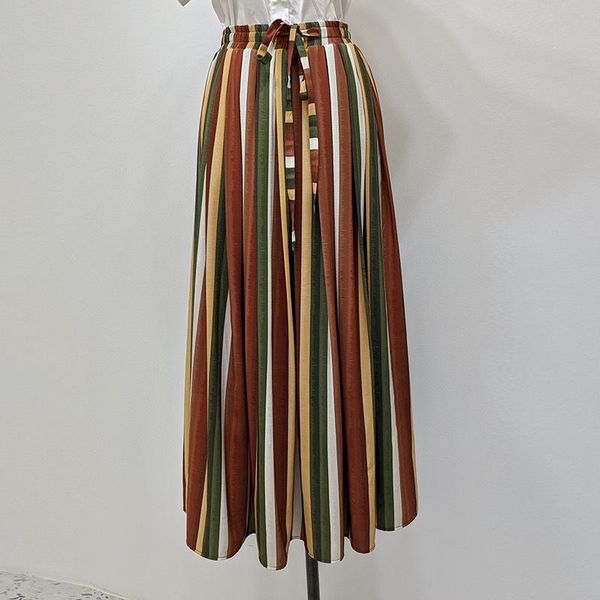 skirts high qaulity women commuter color striped pleated skirt mid-length elastic waist stitching french cake, Black
skirts high qaulity women commuter color striped pleated skirt mid-length elastic waist stitching french cake, Black