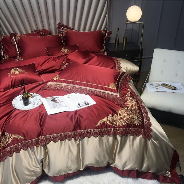 bedding sets european court high-end wedding egyptian long staple cotton lace embroidery quilt cover bed sheet pillowcase 4 piece set
bedding sets european court high-end wedding egyptian long staple cotton lace embroidery quilt cover bed sheet pillowcase 4 piece set