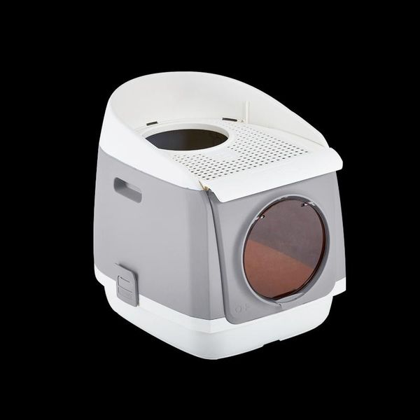 other cat supplies large space litter pan hooded toilet box with breathable lid & easy entrance transparent door safe buckle drawer
other cat supplies large space litter pan hooded toilet box with breathable lid & easy entrance transparent door safe buckle drawer