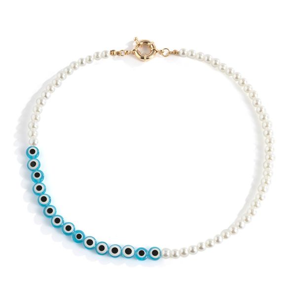 yamog devil eye pearl splicing beaded necklaces women retro acrylic beads clavicle chain european single vacation dress wearing neck jewelry, Silver
yamog devil eye pearl splicing beaded necklaces women retro acrylic beads clavicle chain european single vacation dress wearing neck jewelry, Silver