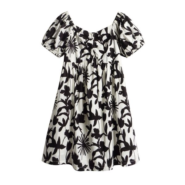 puff sleeve v neck short mini dress elegant floral print white and black summer women female d1810 210514, Black;gray
puff sleeve v neck short mini dress elegant floral print white and black summer women female d1810 210514, Black;gray