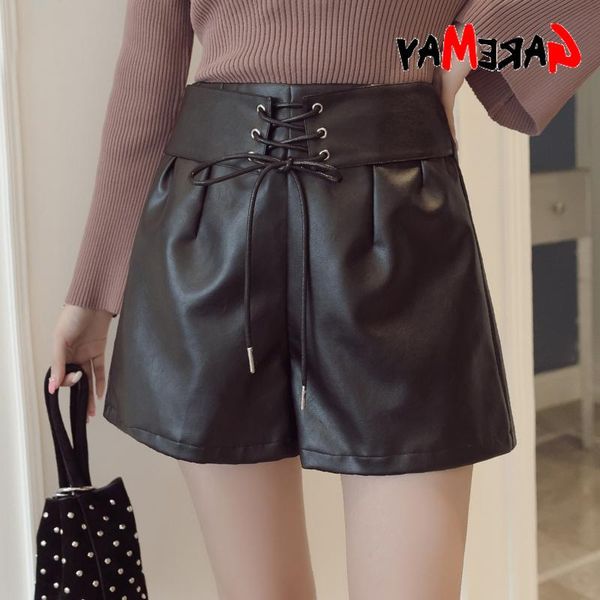women's shorts 2021 fall garemay winter leather women black high waist korean style plus size pu panties female for, White;black
women's shorts 2021 fall garemay winter leather women black high waist korean style plus size pu panties female for, White;black
