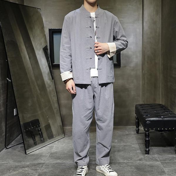 clothes track suit set men tracksuit sweatsuit clothing chinese style cotton linen jacket pants sets plus xxxxxl, Gray
clothes track suit set men tracksuit sweatsuit clothing chinese style cotton linen jacket pants sets plus xxxxxl, Gray
