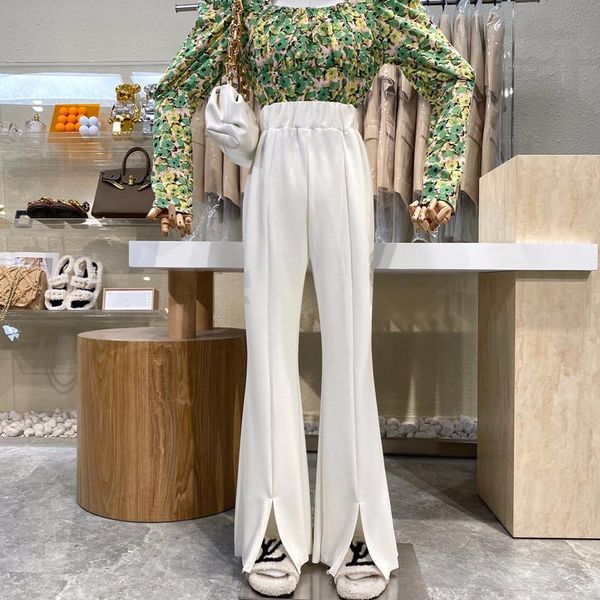 brand original design 2021 high waisted solid color bell bottoms with split wide leg straight pants women's & capris, Black;white
brand original design 2021 high waisted solid color bell bottoms with split wide leg straight pants women's & capris, Black;white
