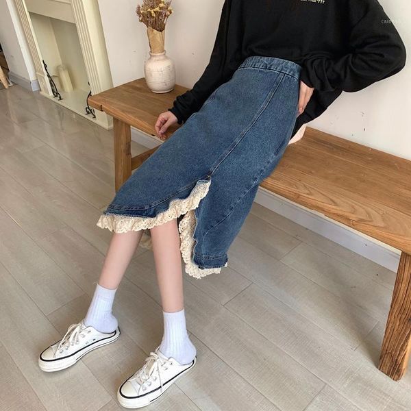 skirts high waist irregular split denim skirt medium length slim summer small versatile super fairy, Black
skirts high waist irregular split denim skirt medium length slim summer small versatile super fairy, Black