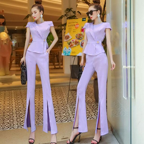 women's two piece pants women 2021 summer sets female short sleeve blazer and long flare suits elegant fashion office lady b09, White
women's two piece pants women 2021 summer sets female short sleeve blazer and long flare suits elegant fashion office lady b09, White