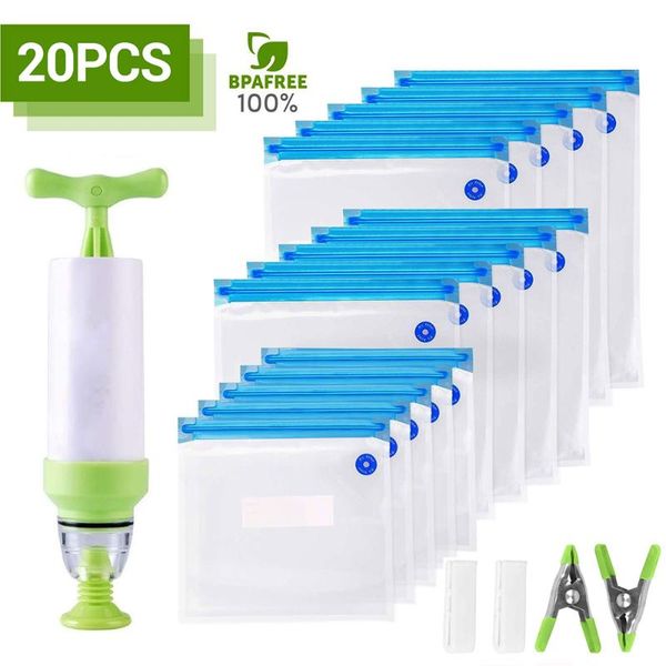 food savers & storage containers 20pcs/set bag kits reusable vacuum seal bags with hand pump sealing clips wrap for ing
food savers & storage containers 20pcs/set bag kits reusable vacuum seal bags with hand pump sealing clips wrap for ing