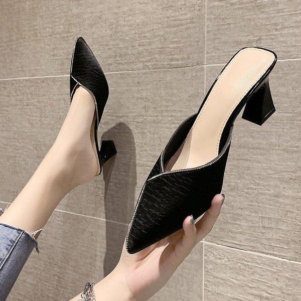 sandals women's casual fashion 2021 heels sandal spring and summer pointed women muller, Black
sandals women's casual fashion 2021 heels sandal spring and summer pointed women muller, Black