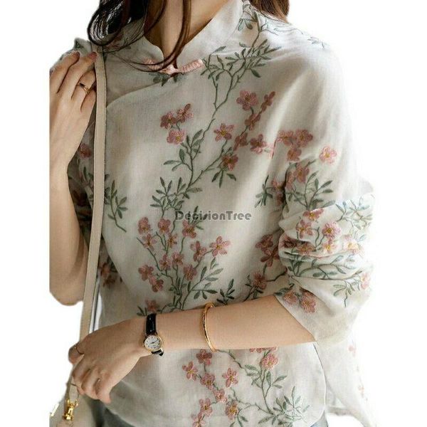 ethnic clothing 2021 chinese traditional cheongsam mandarin collar hanfu cotton and linen material elegance embroidery design blouse, Red
ethnic clothing 2021 chinese traditional cheongsam mandarin collar hanfu cotton and linen material elegance embroidery design blouse, Red