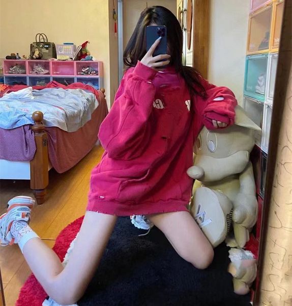 brand hoodie trendy paris home 2021 autumn new loose hollow hole hooded fashion terry round neck pullover, Black
brand hoodie trendy paris home 2021 autumn new loose hollow hole hooded fashion terry round neck pullover, Black