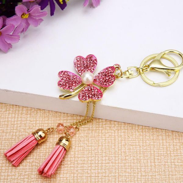 keychains beautiful lucky crystal clover keychain fashion pink blue tassel pendant keyring women's bag jewelry christmas gift, Silver
keychains beautiful lucky crystal clover keychain fashion pink blue tassel pendant keyring women's bag jewelry christmas gift, Silver