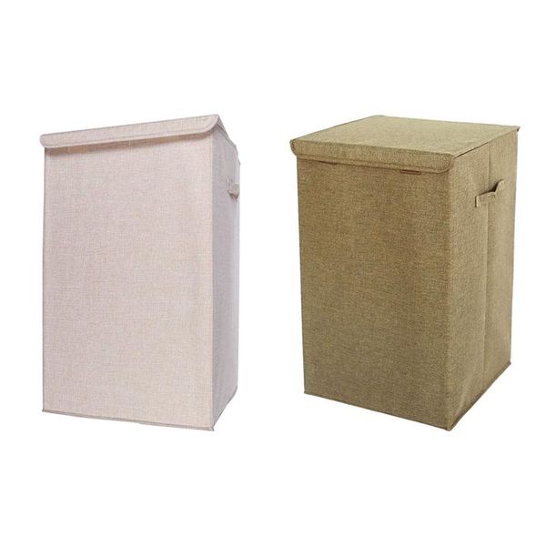 storage baskets 2 pcs cotton laundry basket with cover bathroom kitchen basket, coffee & cream-coloured 
storage baskets 2 pcs cotton laundry basket with cover bathroom kitchen basket, coffee & cream-coloured